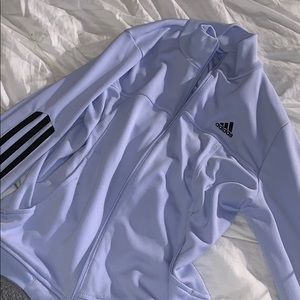 Lavender and Black Adidas Track Jacket